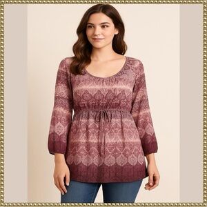 Liz Wear Boho Tunic Long Sleeve XXL